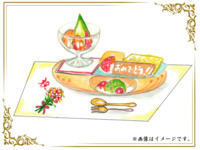 記念日デザート￥1,980　チョコプレート付