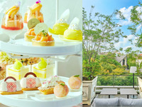 🍃テラス席確約🍃【平日】◇スイーツ7種と1ドリンクで気軽に◇～桃とメロンの香り～Peach Vacances afternoon tea