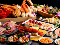 【Premium with Extra-Large Lobster & Premium Sea Urchin】 Over 150 kinds of seafood, grilled meat, and Japanese/Western/Chinese buffet + unlimited alcoholic drinks
