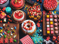 9周年セール【土日祝/18%OFF】「Toys & Treats」ストロベリースイーツビュッフェ