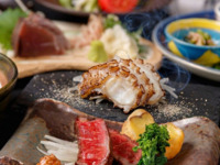 鰹藁焼き×水蛸の藁焼き×鮪中トロの藁焼き　豪華藁焼き堪能！3種合盛り 鳴子コース（2時間飲み放題付き）