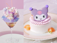 平日 オリジナルステッカー2枚＋真夏の恋色パフェ・クロミの白桃ショートケーキ付アフタヌーンティーKUROMI SWEETS SUMMER PARTY
