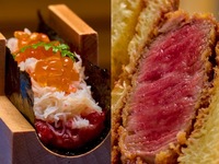 夏の【新宿うしみつ開店記念コース】新宿うしみつの開店を記念したコースです。「和牛の蟹いくらユッケドッグ」「厳選ヒレ肉の旨辛ブリオッシュカツサンド」や厳選された焼き物7種をお召し上がりいただけます。