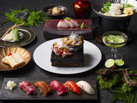 June onwards: [Enjoy seasonal ingredients with our ultimate Edomae sushi course] "Edomae sushi and abalone grilled with oyster soy sauce and butter" & "Shodoshima olive somen noodles and locally sourced vegetable tempura" 5800 yen (excluding tax)