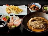 【平日】鯛の漬け丼と天麩羅そばセット