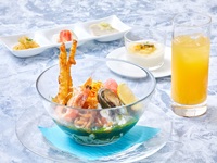 【ランチ限定】海鮮あおさ冷やし麺セット（前菜・デザート・ソフトドリンク付き）