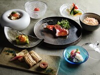 [Dinner: Ran] Chef's recommended kaiseki course featuring summer ingredients and wagyu beef, 8 dishes + one drink