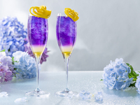 【チャイニーズパフェ・アフタヌーンティーオプションメニュー】＋紫陽花ブリーズ モクテル