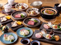 2.5時間プレミアム飲み放題つき【接待・会食に】個々盛りニホンバシコース　名物・真鯛の土鍋めし含むお料理9品　9,600円