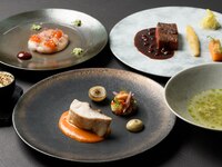 Dinner Course [Ember]: A 7-course meal featuring Kagoshima Prefecture-produced Kuroge Wagyu beef rump and plenty of seasonal vegetables.