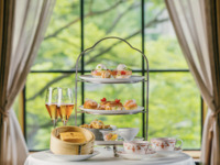 Peach and Earl Grey afternoon tea