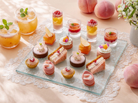 Peach Afternoon tea with Conrad Bear