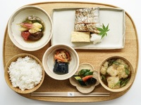 % Japanese breakfast set with seasonal main dish