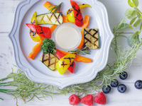 Sweets & Lunch Buffet :  A Jewel Box of Melons, Berries, and Global Delights"