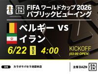 【6/22（月）ベルギー VS イラン】⚽サッカー観戦パック3時間