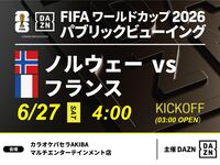 【6/27（土）ノルウェー VS フランス】⚽サッカー観戦パック3時間