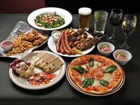 [Official Lowest Price Guarantee] A truly satisfying gourmet course with 90 minutes of all-you-can-drink! Includes popular grilled Angus beef, jerk chicken, sausage platter, and homemade pizza. 7000 yen → Now only 6500 yen!!!