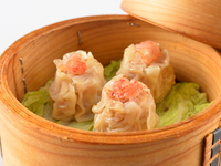 Assortment of special shumai with shrimp and crab and steamed shrimp dumplings