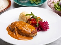 あぐーハンバーグステーキ～ストロガノフ風ソース～セット 
