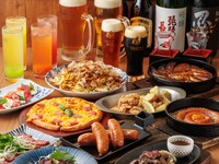 【夏ビアホール】ヱビス大ジョッキで乾杯！ぐるぐるウインナーと鶏肉料理★飲み放題付5,000円