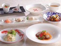 ＜BIREITYAZEN＞Appetizer, stir-fried dishes, Chinese porridge + 2 desserts, etc., 7 items in total (lunch)