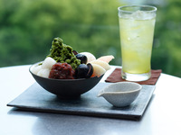 Fruit Anmitsu 　Wasanbon agar jelly ＆ ice cream ,matcha granite (90-min. seating)