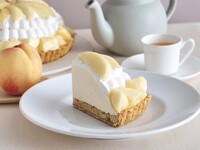 【Starts 7/1】 Drink Set / Fresh White Peach and Bergamot Mousse Cake Pie