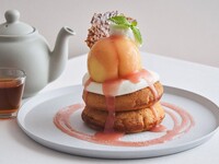 【7月1日起发售】饮品套餐 / 完整新鲜白桃与奶香奶油松饼