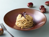 【平日限定】 茨城县产栗子蒙布朗饮品套餐