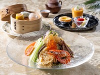 [Choice of toast drink included] <Lunch only from June 3 to September 30> Includes dim sum & original desserts! Premium assorted seafood with chilled jade noodles set | 6,500 yen