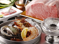 神戸牛ステーキとキャビアの味覚コース