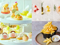 【★7月末迄 限定セール★】フルーツフローズンスパークリング付！◇スイーツ7種とポテトフライ付き◇桃とメロンづくしのバカンス・アフタヌーンティー（2時間 6/24～平日）