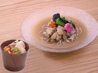 冷しじぶそば（小さな海鮮丼付き）