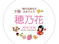 ＜名入れ一升餅＞女の子（風呂敷付き）