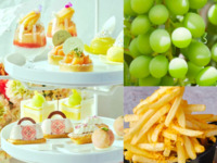 【★土日祝：8月限定★！シャインマスカット食べ放題付★】◇スパークリング＆スイーツ7種＆ポテトフライ付！◇桃とメロンづくしのバカンス・アフタヌーンティー（2時間 6/24～）