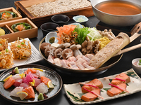 茸と三河鶏のつみれ鍋コース・飲み放題付　全7品