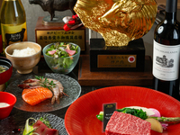 【海鮮付き】A5神戸牛と旬の海鮮・鉄板焼ランチ 全7品税サ込み(期間限定)