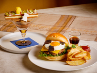 【1日限定10食】トリュフのお月見バーガー＆パフェ＆カフェフリー（平日）