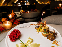 【ダリア】フラワー記念日デザートプレート（Anniversary plate）
