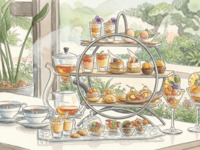 【*3日前までのWeb予約限定*15%OFF】トロピカルサマーアフタヌーンティーセット(スパークリングワイン含む120分飲み放題付き) ※要予約