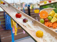 【夏休み3日間限定】孟宗竹で楽しむ！パプリカホテルですの本格流しそうめんランチ