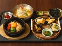 【WEB限定ランチ】熱々石焼とさっぱり麺の贅沢コンビ「ビビンバ冷麺御膳」 2,500円（税込）