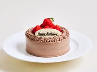 【バースディケーキ】ストロベリーチョコレートショートケーキ（黒）　7号サイズ