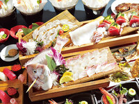 9・10月釣り付き秋の刺盛りコース5,500円　（税込）1番人気！