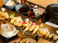 土瓶蒸しと十二色の一口天ぷら膳