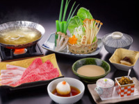 Lunch menu: Matsutake Shabu-shabu Gosen set meal