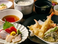 《ランチ》天婦羅・刺身御膳