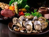 [5:30 PM~] Oyster and Kuroge Washu beef course