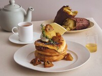 [Starting 9/2] Affordable free-drink set available only on weekdays / “Sweet potato” and salted butter burnt crème brûlée pancakes with honey lemon sauce