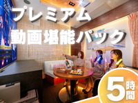 5時間【プレミアム動画堪能パック】プレミアムルーム確約+ソフトドリンク飲み放題 +メインが選べるランチセット3品（月～金）